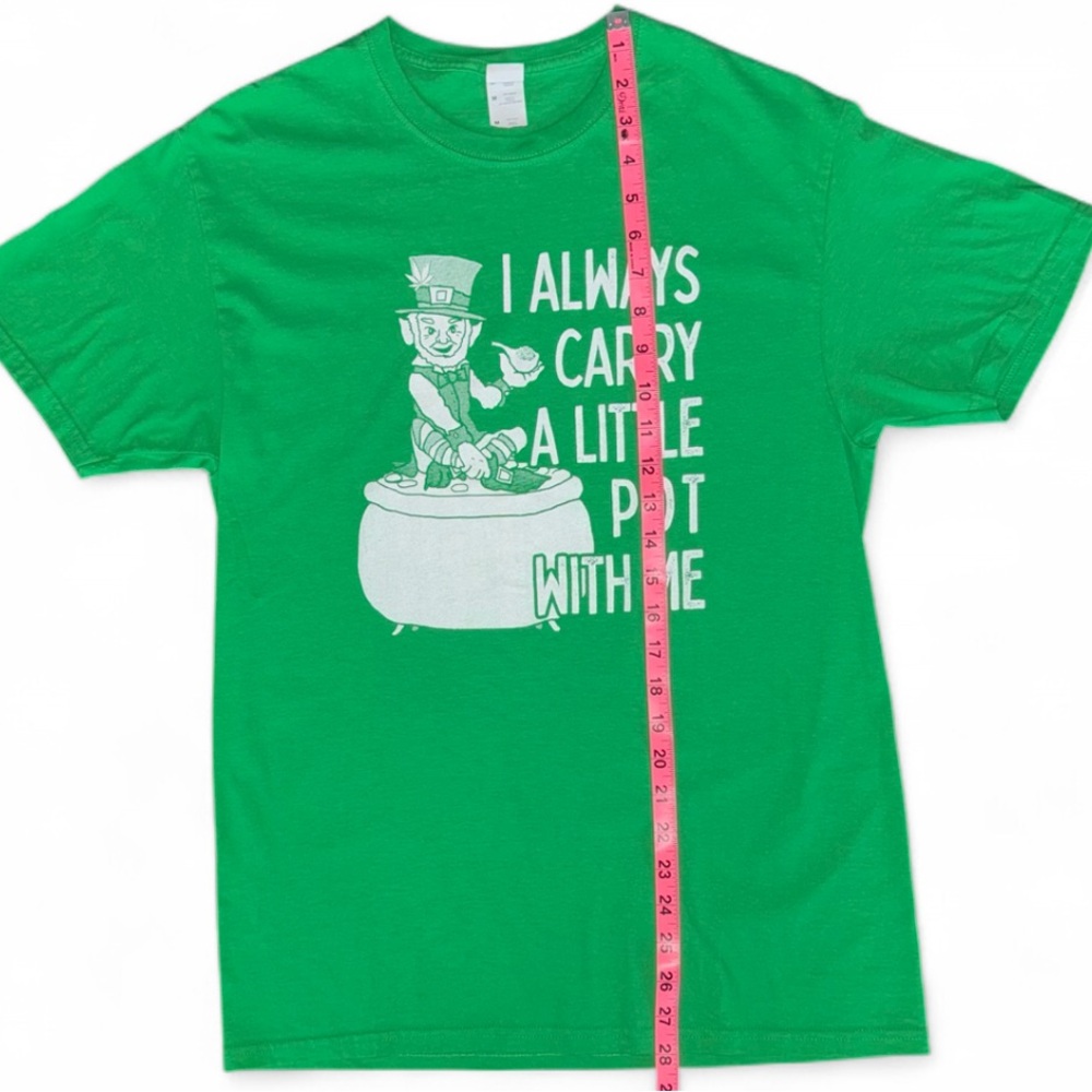 “I always carry a little pot with me” Funny Leprechaun St. Patrick’s Day T-Shirt - Picture 3 of 6